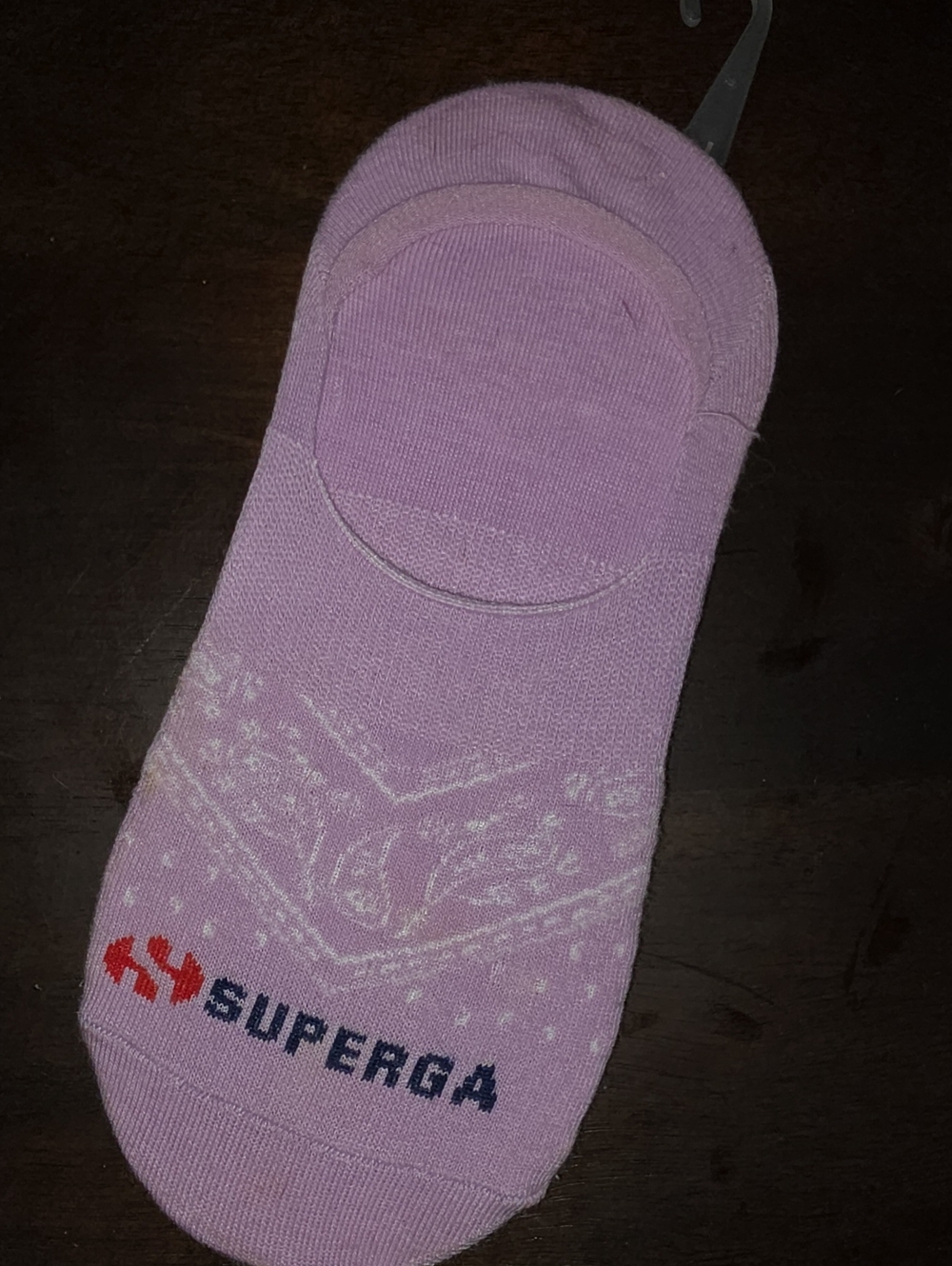 Superga No-Show Socks in Light Lavender with Logo Detail